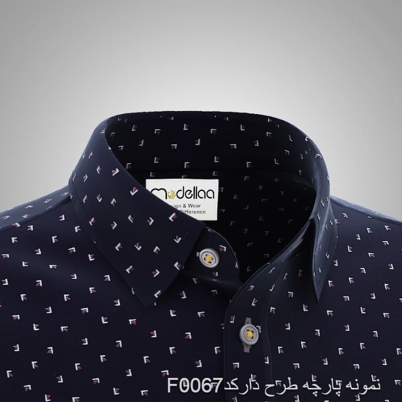نمونه پارچه پیراهنی مردانه طرح دار کد F0067(جهت تست قبل از سفارش دوخت)