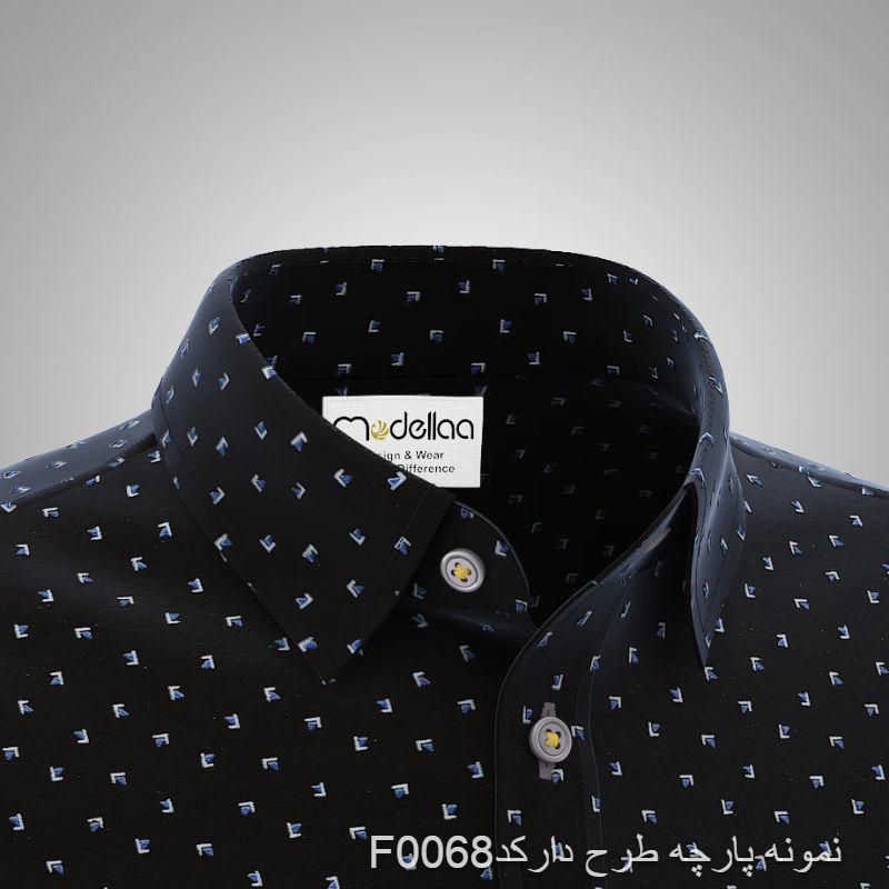 نمونه پارچه پیراهنی مردانه طرح دار کد F0068(جهت تست قبل از سفارش دوخت)