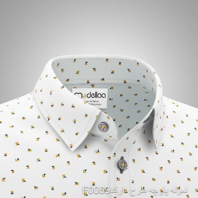 نمونه پارچه پیراهنی مردانه طرح دار کد F0069(جهت تست قبل از سفارش دوخت)