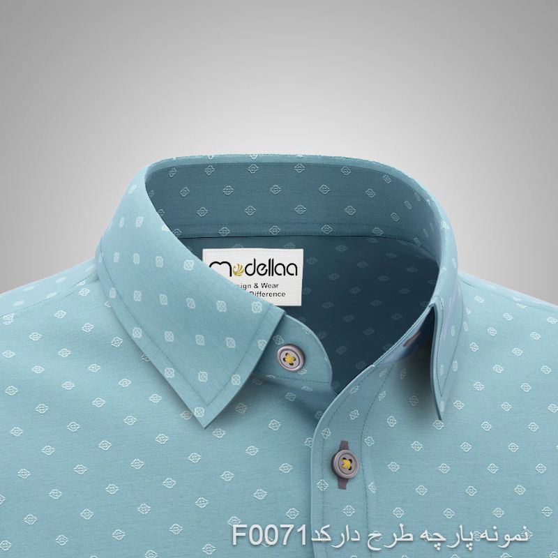 نمونه پارچه پیراهنی مردانه طرح دار کد F0071(جهت تست قبل از سفارش دوخت)