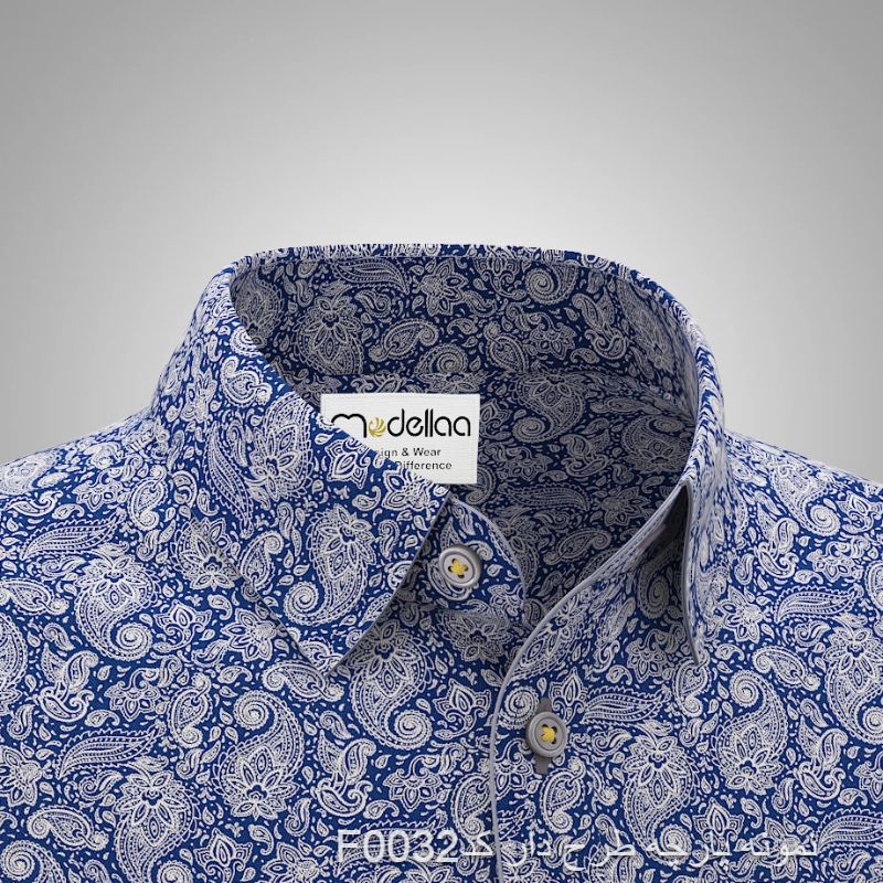 نمونه پارچه پیراهنی مردانه طرح دار کد F0032(جهت تست قبل از سفارش دوخت)