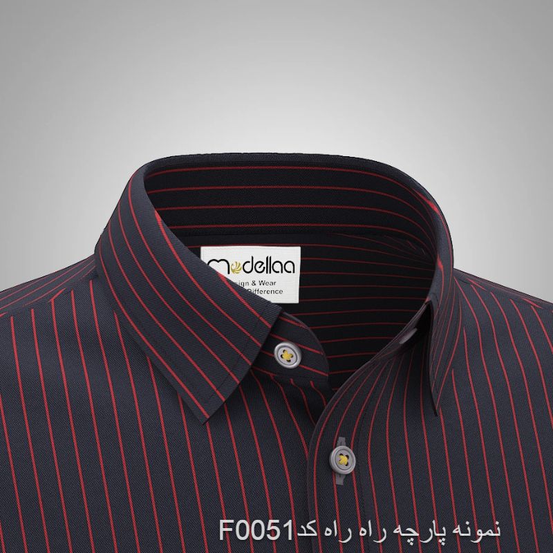 نمونه پارچه پیراهنی مردانه راه راه کد F0051(جهت تست قبل از سفارش دوخت)
